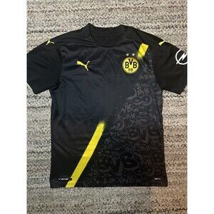 Mens Puma BVB BORUSSIA DORTMUND AWAY SHIRT SHORT‎ SLEEVE Size M